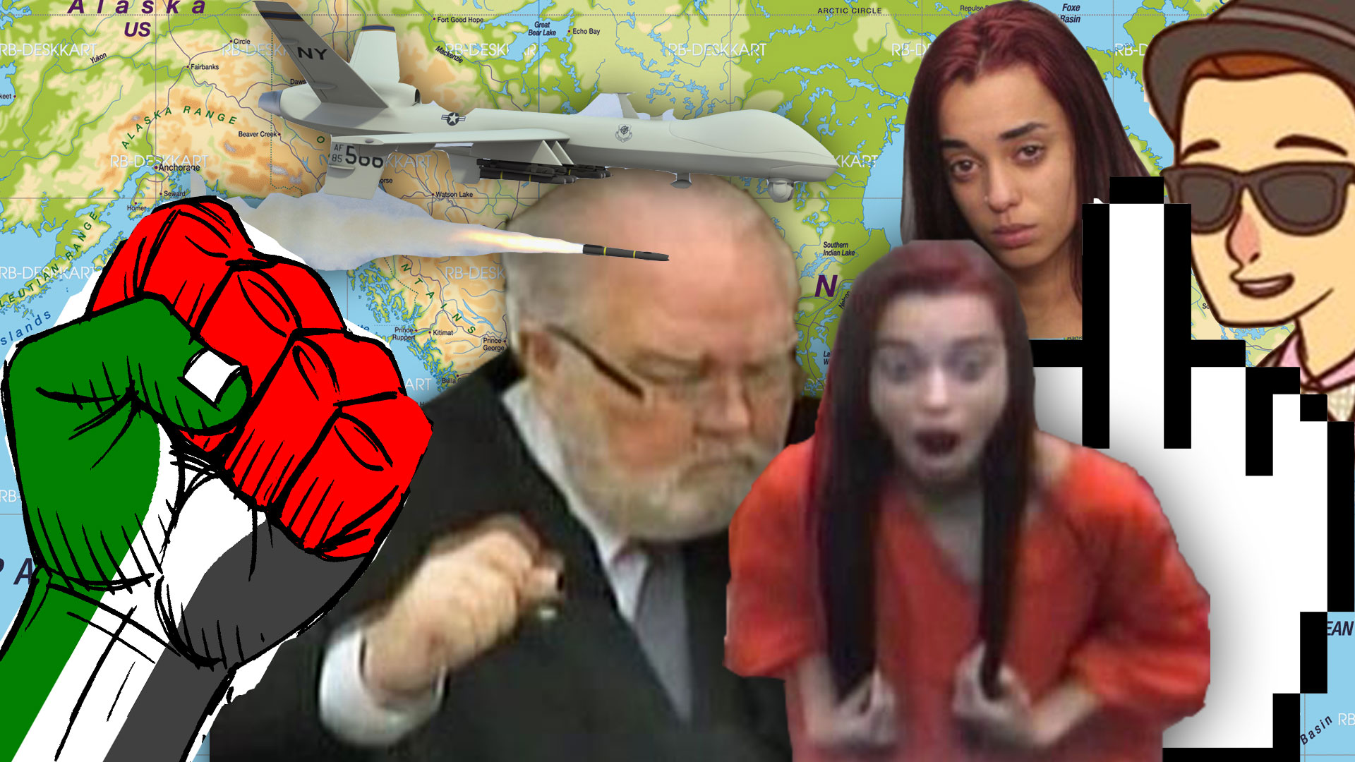 Girl Flips Bird to Judge & Drones Can Kill Americans